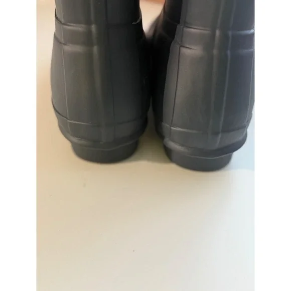 Hunter Women Original Short Matte Black Rain Boots WFS1000RMA Size US 10 UK 8 - Picture 7 of 11